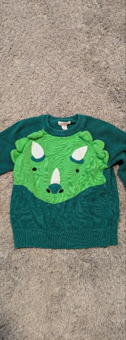 Cat & Jack 4T Triceratops Dinosaur Sweater